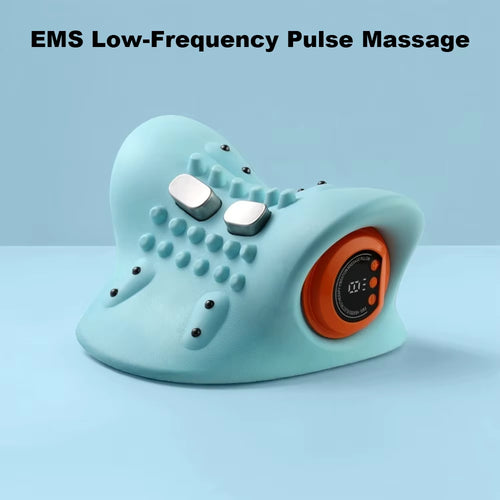 Shiatsu Neck Massager Pillow Constant Temperature Heat Vibration EMS Low Frequency Pulse Massage for Car Office/Home