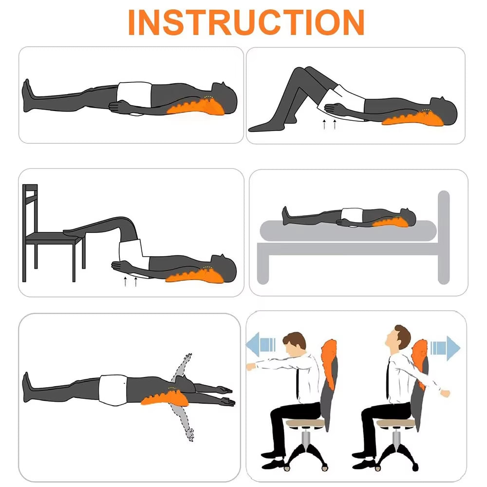 Neck Back Stretching Device Spine Relax Cervical Vertebra Lumbar Traction Straight Spine Back Massage Board Brace Health Care